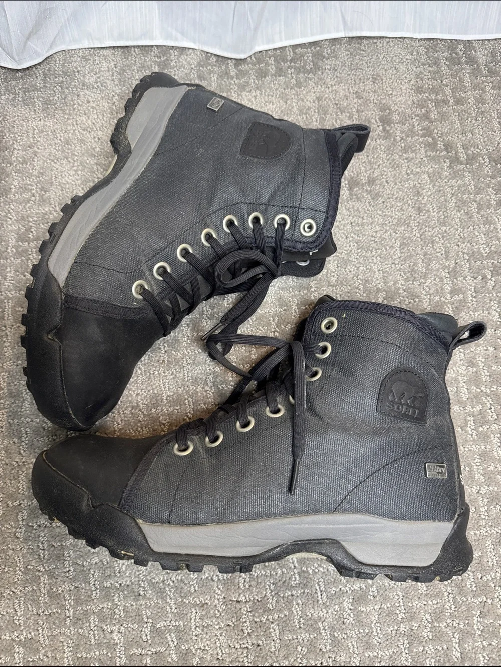 Sorel Men's Paxson 64 Black Lace-Up High-Top Boots